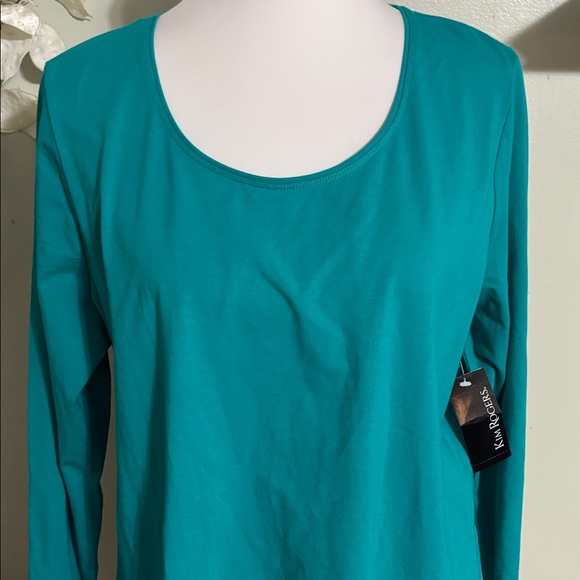 Kim Rogers Turquoise Long Sleeve Top - Picture 2 of 4